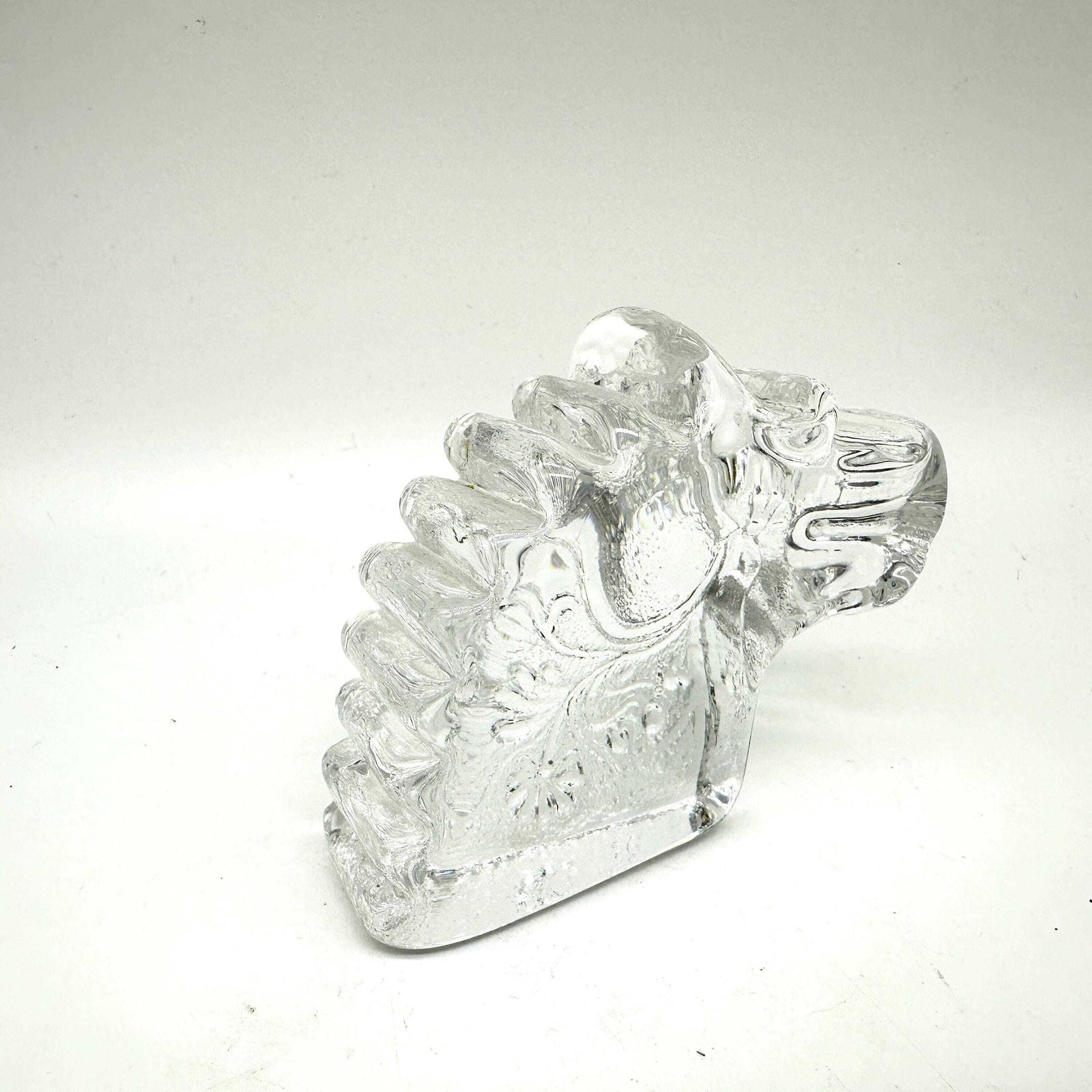 Kosta Boda Art Glass Horse Head: 1960 Bertil Vallien Sculpture photo vinterior