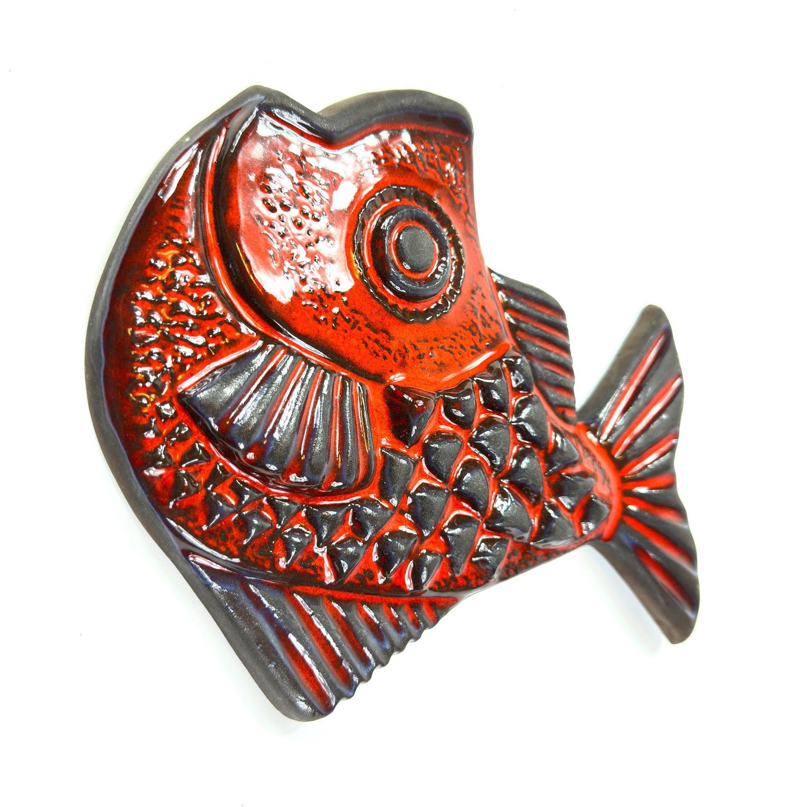 photo furniture Vintage Danish Pottery Fish Wall Hanging – Norrman Motala, 1980s