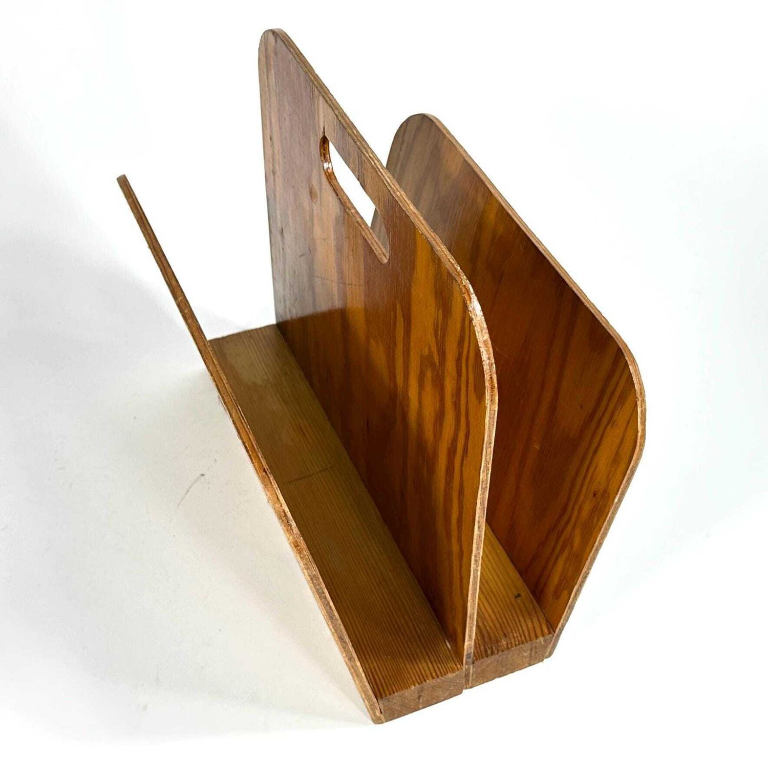 Upcycled 1950s Swedish Newspaper Magazine Rack Mid Century Retro Storage photo for sale