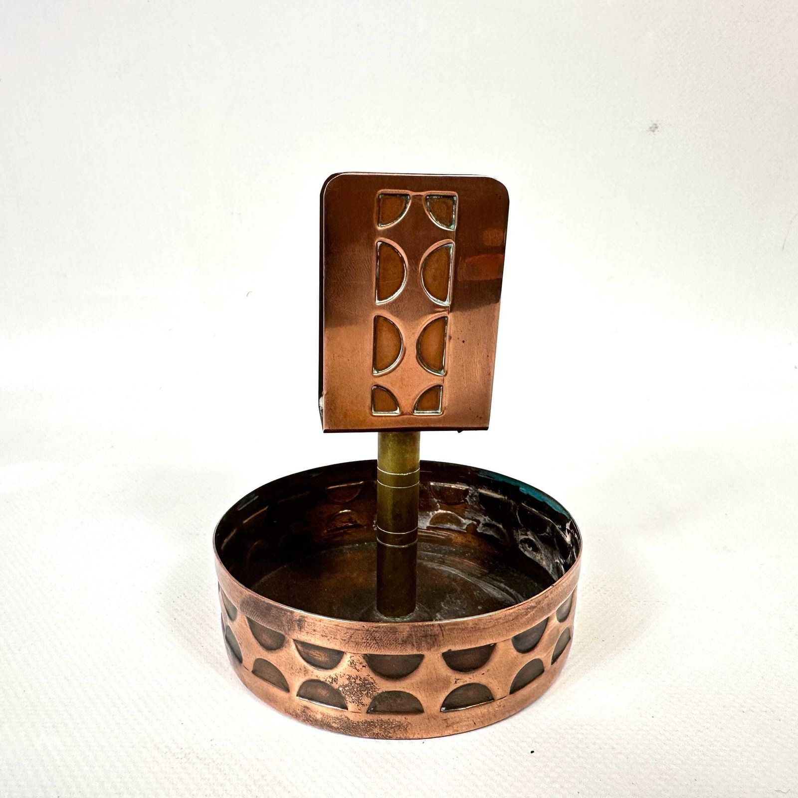 Arts And Crafts Copper Smoking Set – Handcrafted Scandinavian Design, 1920s–1930s photo vinterior