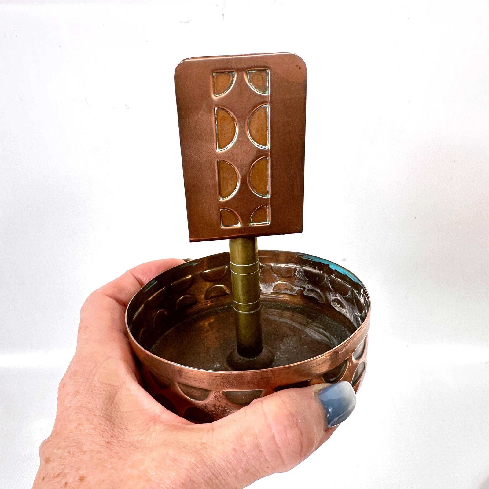 Arts And Crafts Copper Smoking Set – Handcrafted Scandinavian Design, 1920s–1930s photo buy