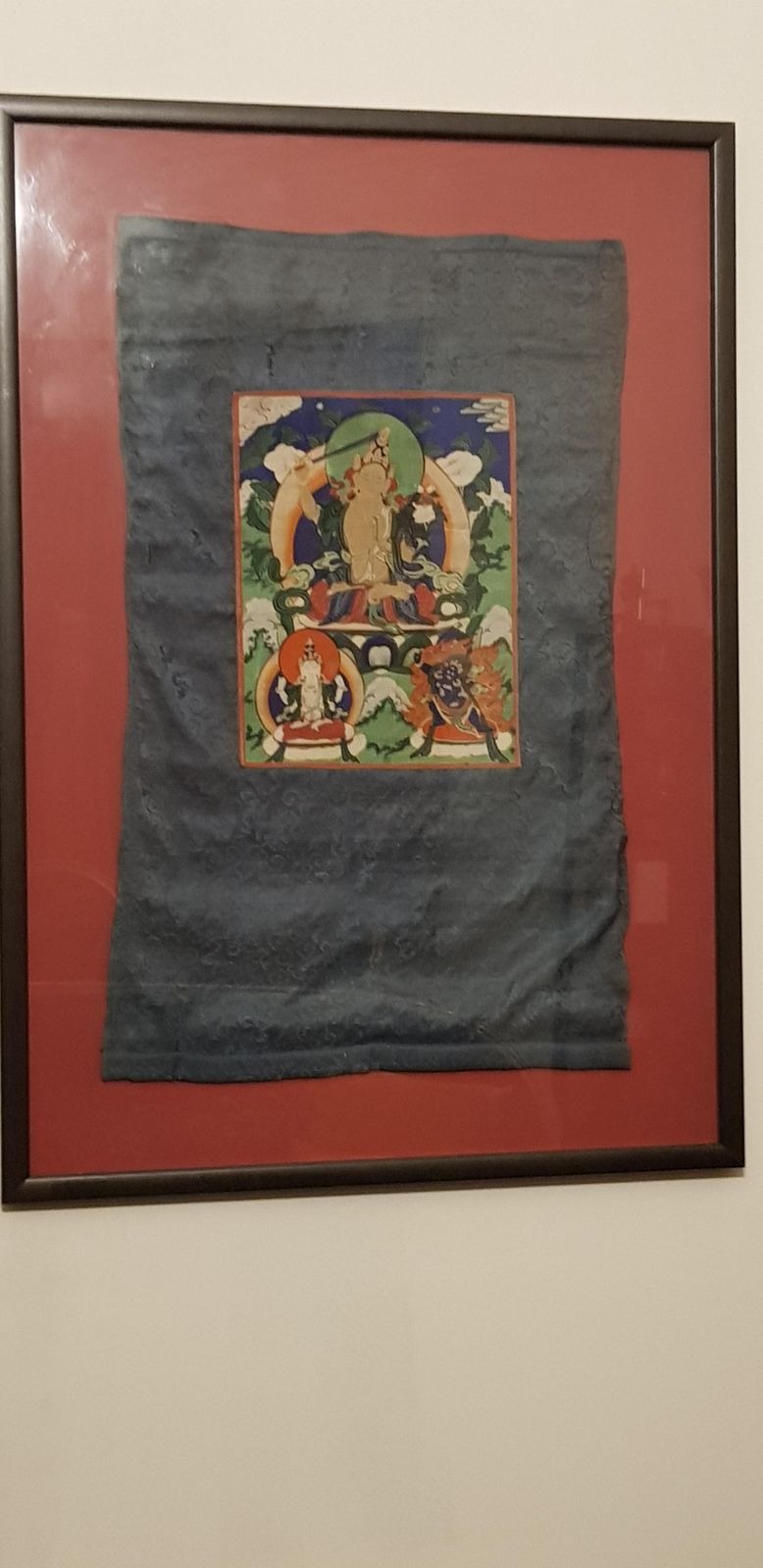 Pair Of Vintage Tibetan Thangka Paintings Framed photo for sale