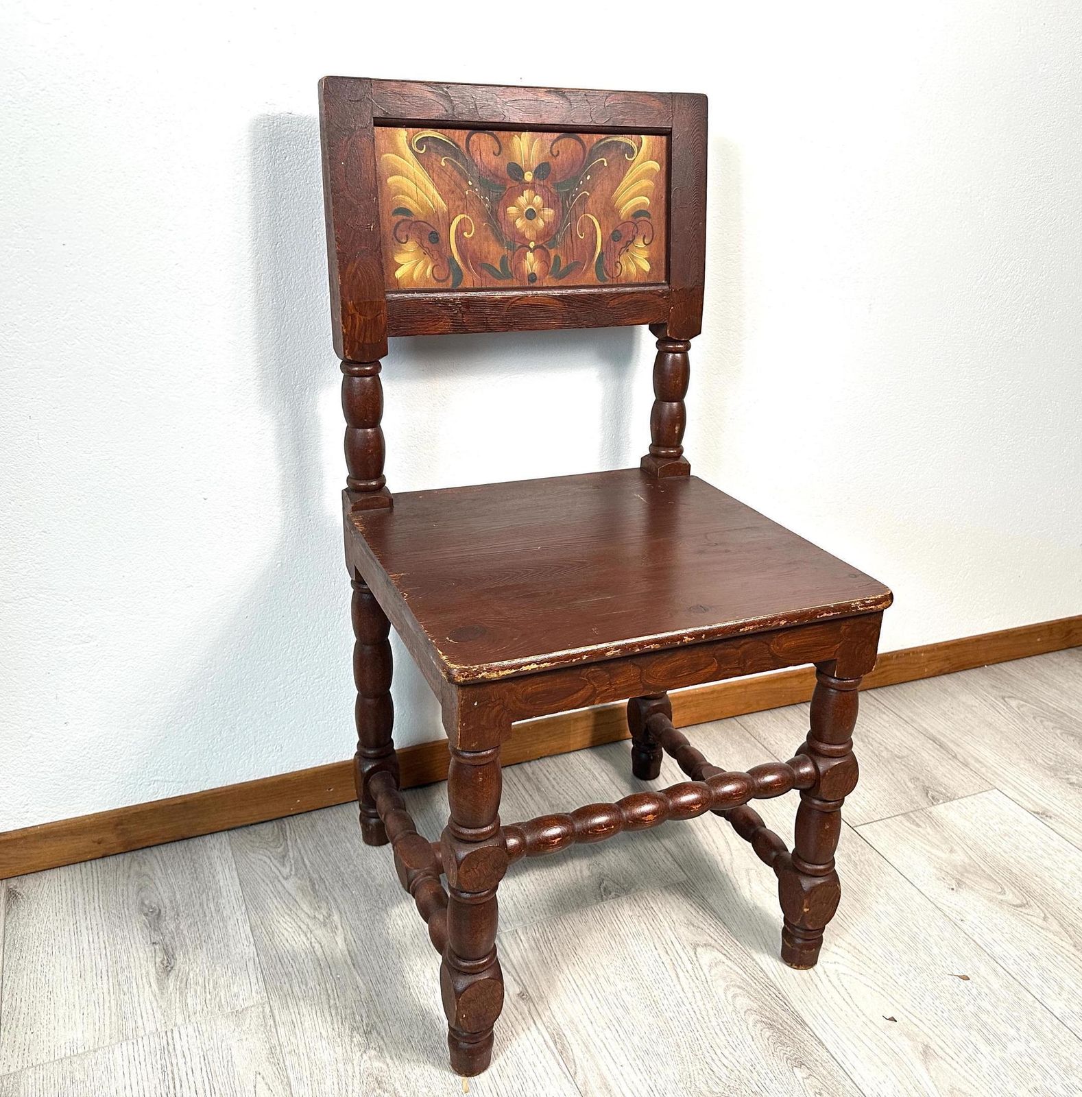 Antique Swedish Dining Chairs – Hand Painted Folk Art Chairs, Early 20th Century photo buy