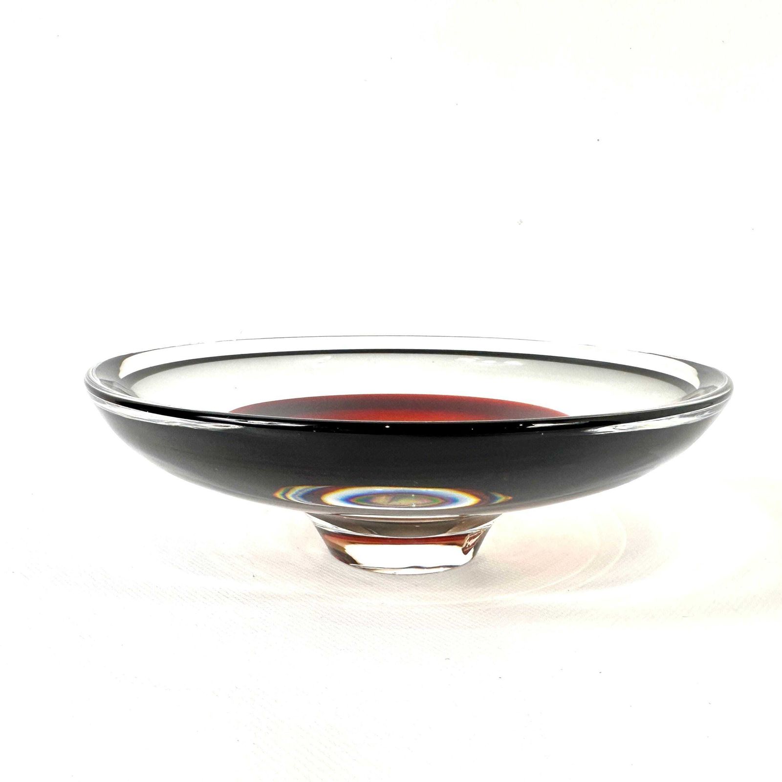 Scandinavian Art Glass Bowl By Sven Palmqvist, 1950s Orrefors Swedish Design photo furniture