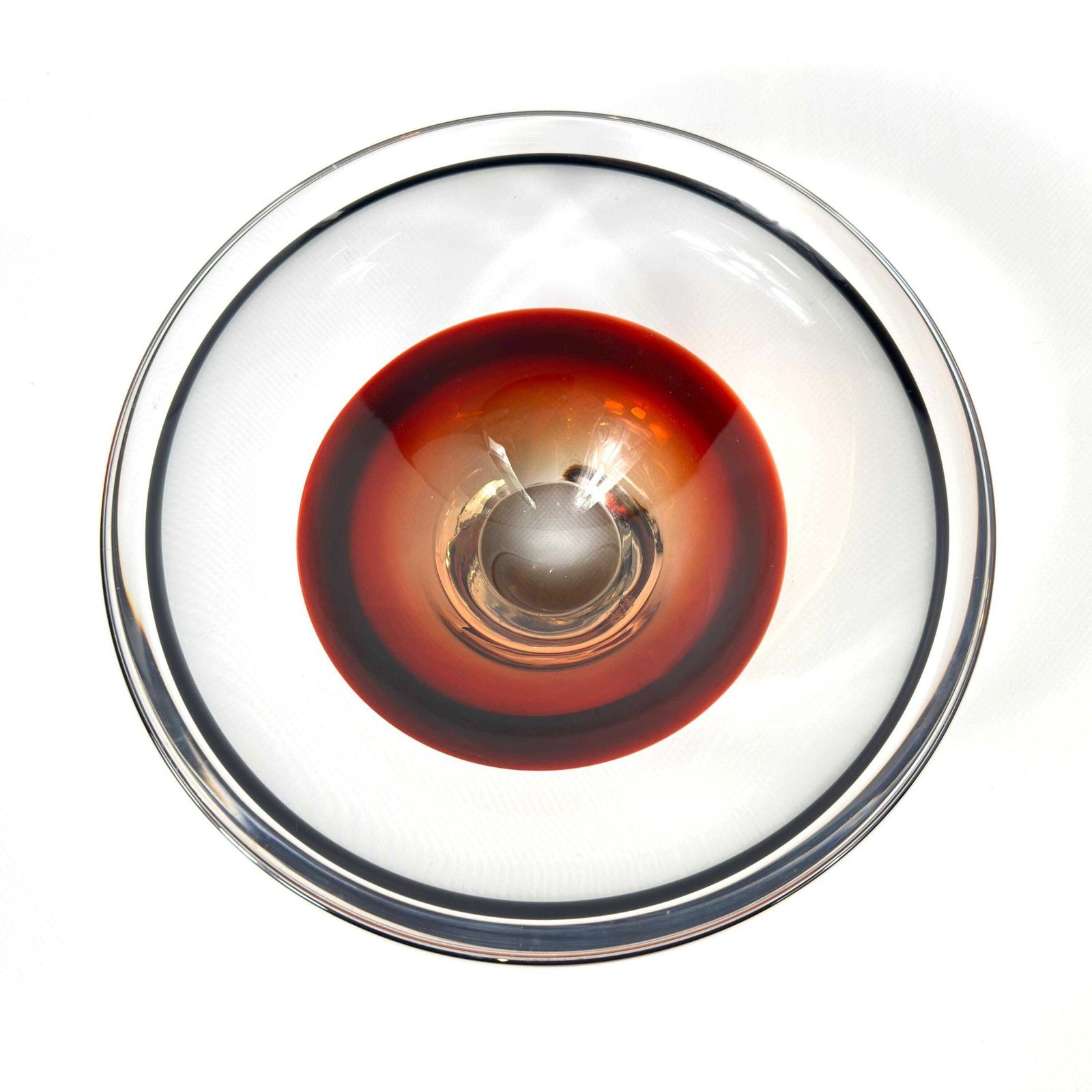 Scandinavian Art Glass Bowl By Sven Palmqvist, 1950s Orrefors Swedish Design photo 236.0