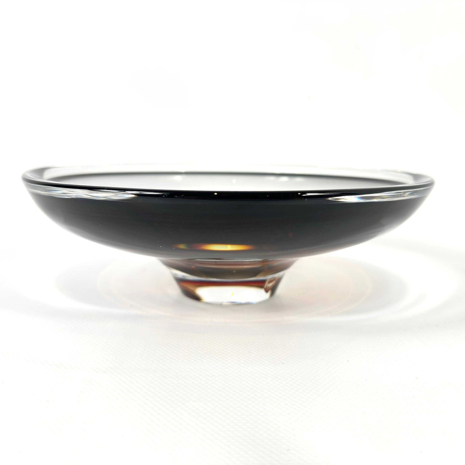Scandinavian Art Glass Bowl By Sven Palmqvist, 1950s Orrefors Swedish Design photo vinterior