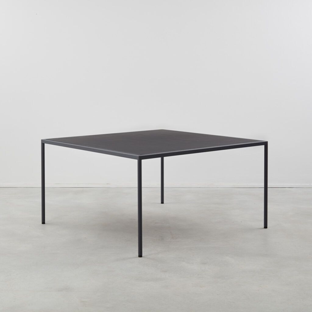 Jonas Bohlin Dining Table In Metal And Leather Sweden, Late 20th Century