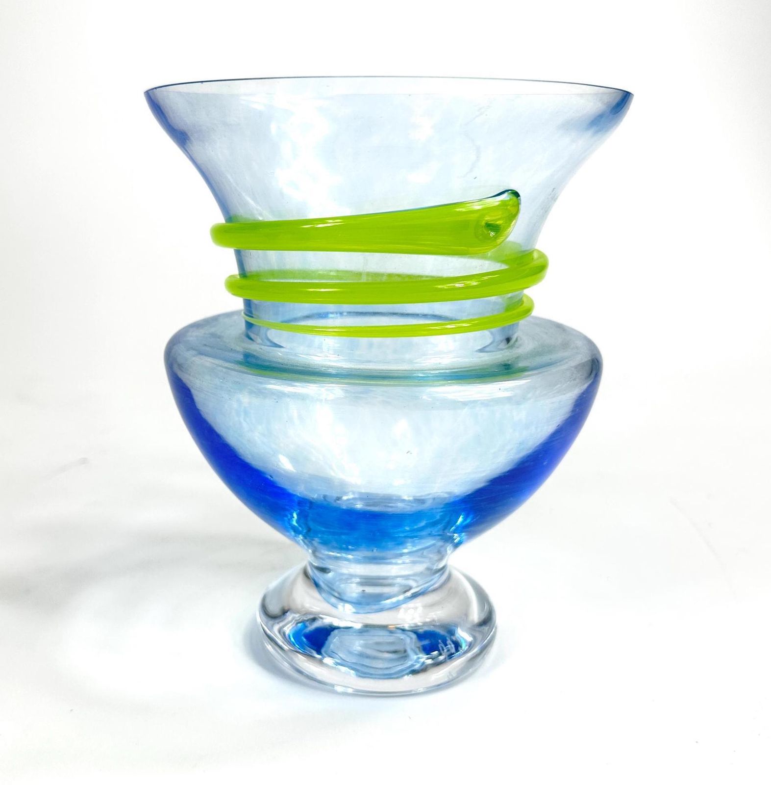 Kosta Boda Monica Backström Glass Vase,  Mid Century 'Serpent' Series photo for sale