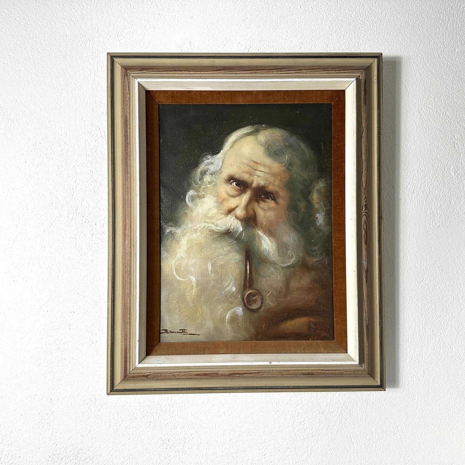 Vintage Scandinavian Oil Painting – Nautical Wall Art, Maritime Decor, Signed photo vintage