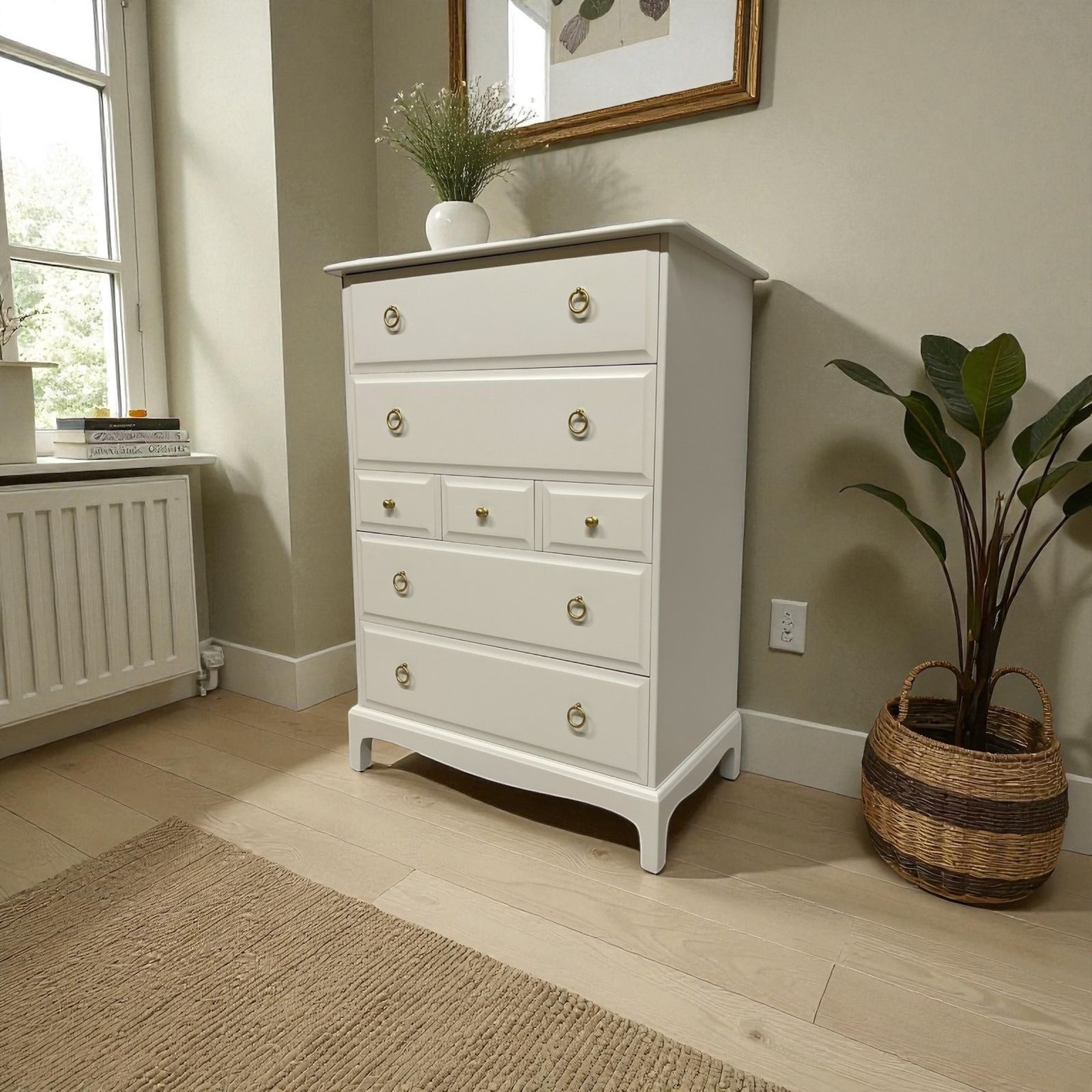 Stag Minstrel Tall Boy 7 Drawers Chest Of Drawers 1960 photo furniture
