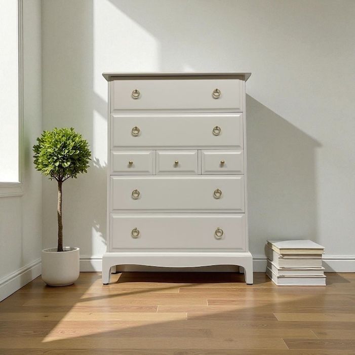 Stag Minstrel Tall Boy 7 Drawers Chest Of Drawers 1960