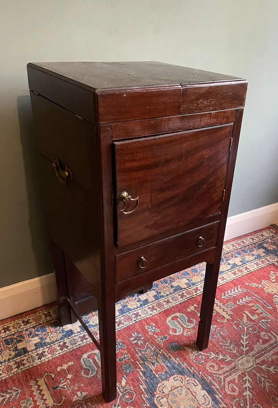 Gentleman's Antique Mahogany Washstand photo for sale