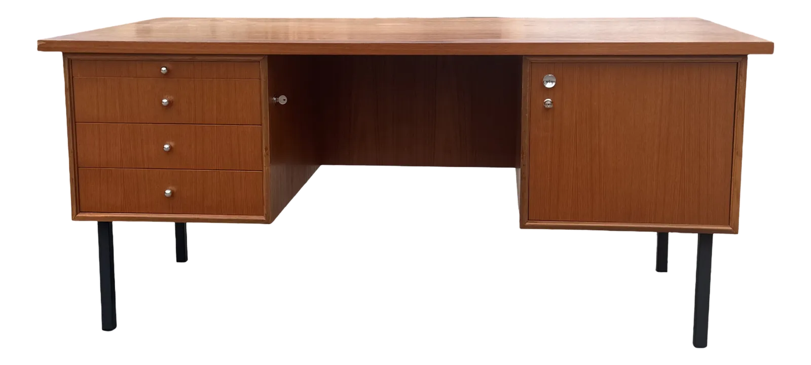 German Executive Desk In Teak From Wk Möbel, 1970s