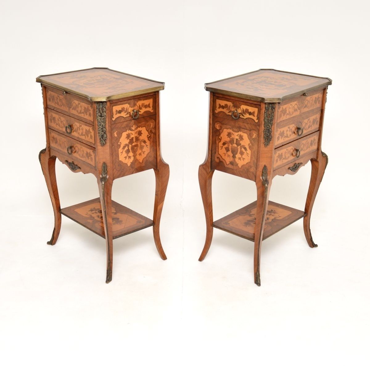 Pair Of Antique French Style Side Tables photo vintage