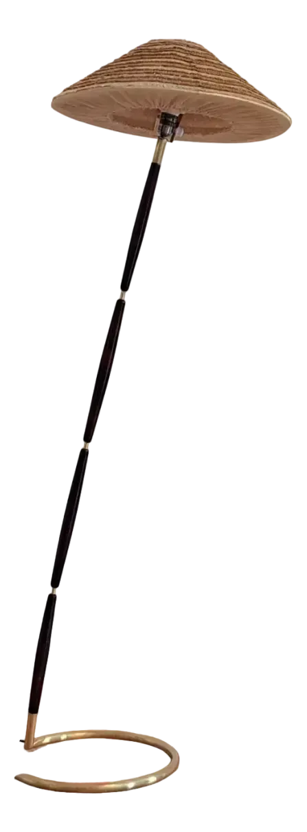 Mid Century Modern Sumatra Floor Lamp Attributed To Rupert Nikoll, Austria, 1960s