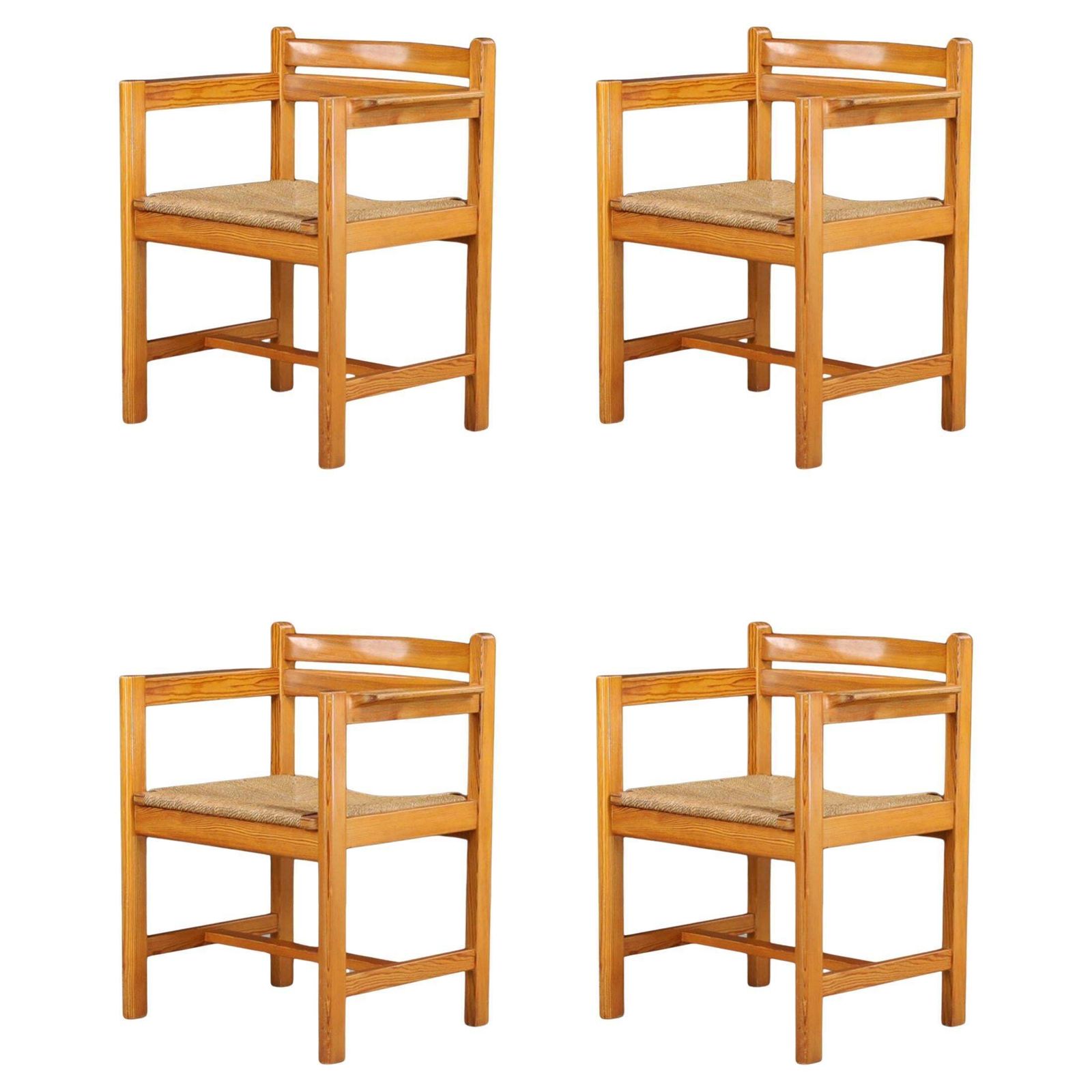 Set Of 4 Asserbo Armchairs By Børge Mogensen For Karl Andersson & Söner, 1960s