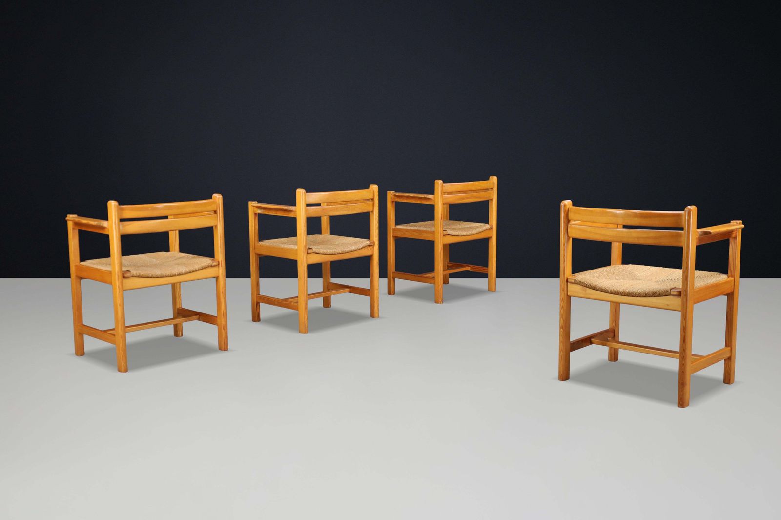 Set Of 4 Asserbo Armchairs By Børge Mogensen For Karl Andersson & Söner, 1960s photo vintage