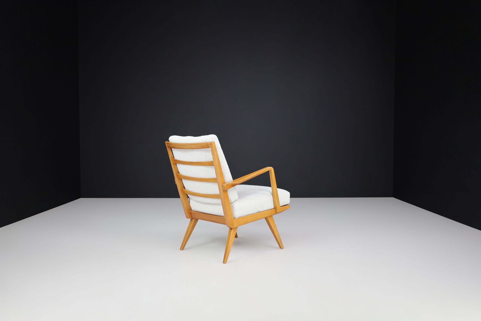 Walter Knoll "Antimott" Lounge Chair With Bouclé Cushions Germany, 1950s photo 1759.0
