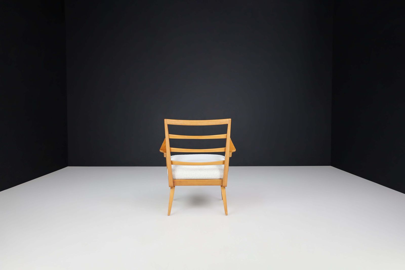 Walter Knoll "Antimott" Lounge Chair With Bouclé Cushions Germany, 1950s photo vintage