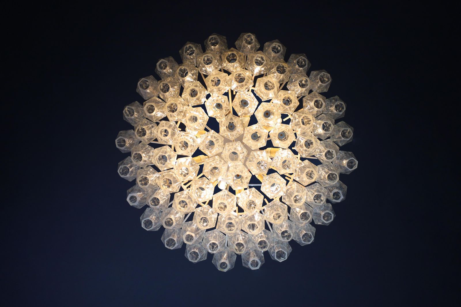 Midcentury Carlo Scarpa Poliedri Chandelier For Venini, Murano, Italy, 1960s photo 6623.0