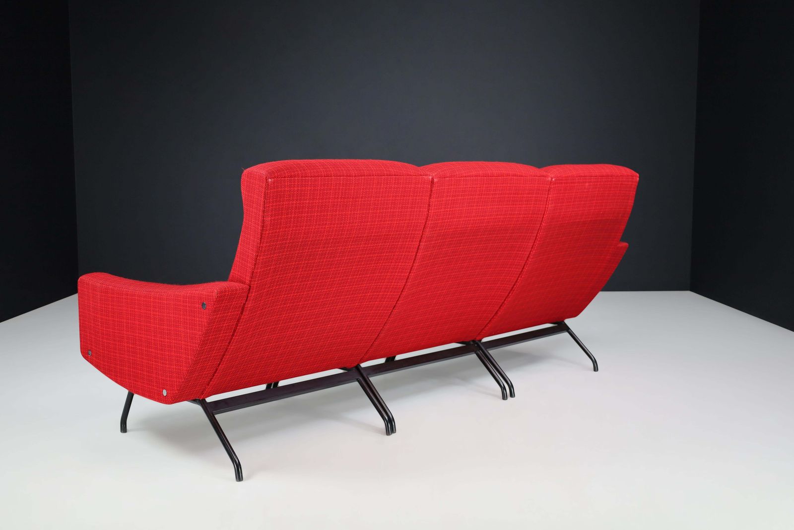 Joseph André Motte Sectional Sofa Seat In Red Original Upholstery France, 1950s photo buy