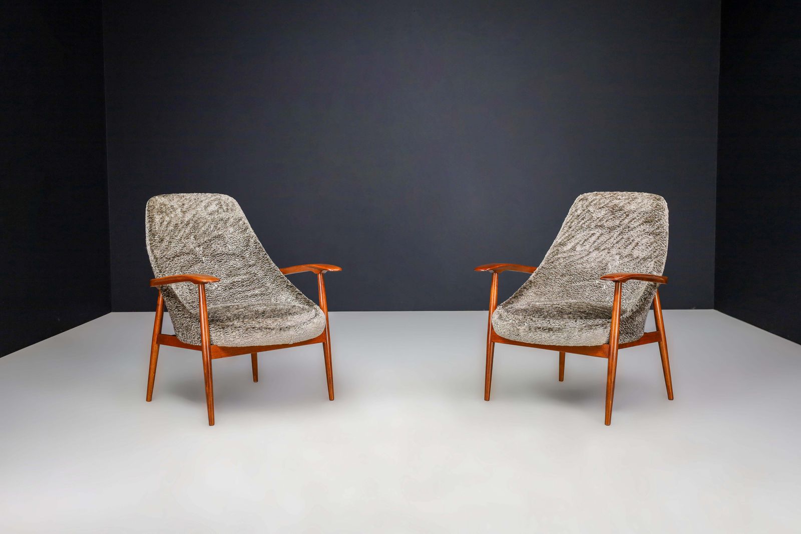 Pair Of Mid Century Modern Italian Lounge Chairs, 1950s photo furniture