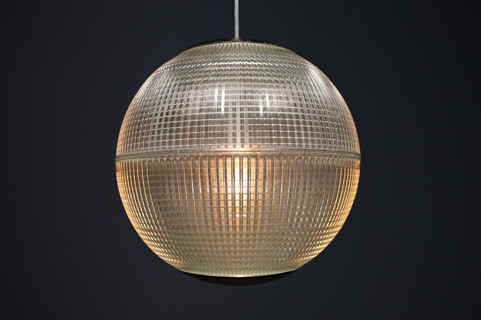 Xl Holophane Pendant Light – Original Paris Streetlamp, France, 1960 Set/24x photo for sale