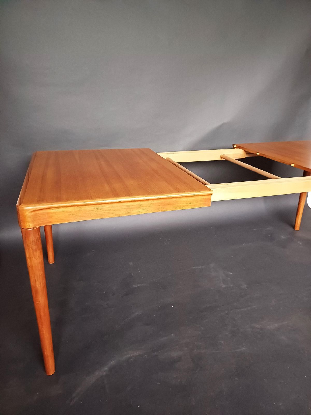 Mid Century Modern Extendable Teak Dining Table By H.W. Klein For Bramin photo vintage
