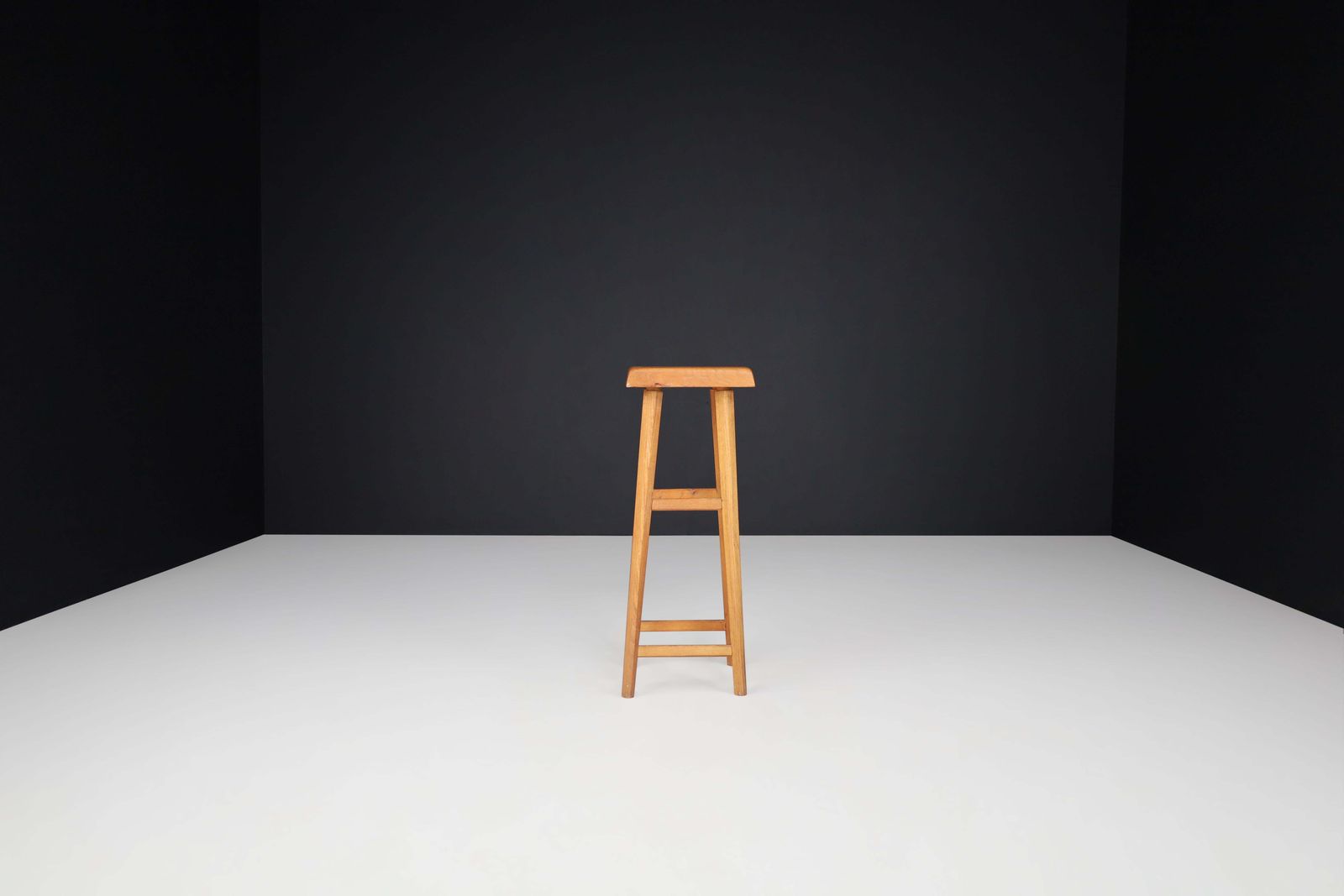 Pierre Chapo, Elm Bar Stool S 01 C France, 1960 photo furniture
