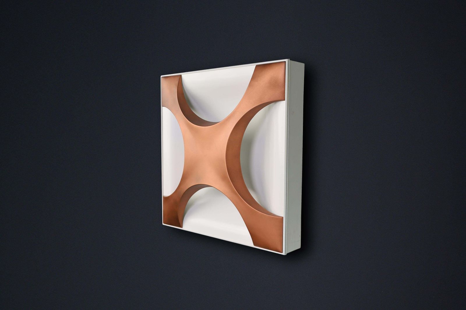 photo furniture 1968 “Cross Oyster” Wall Sculpture Lights By Rolf Krüger For Staff Leuchten