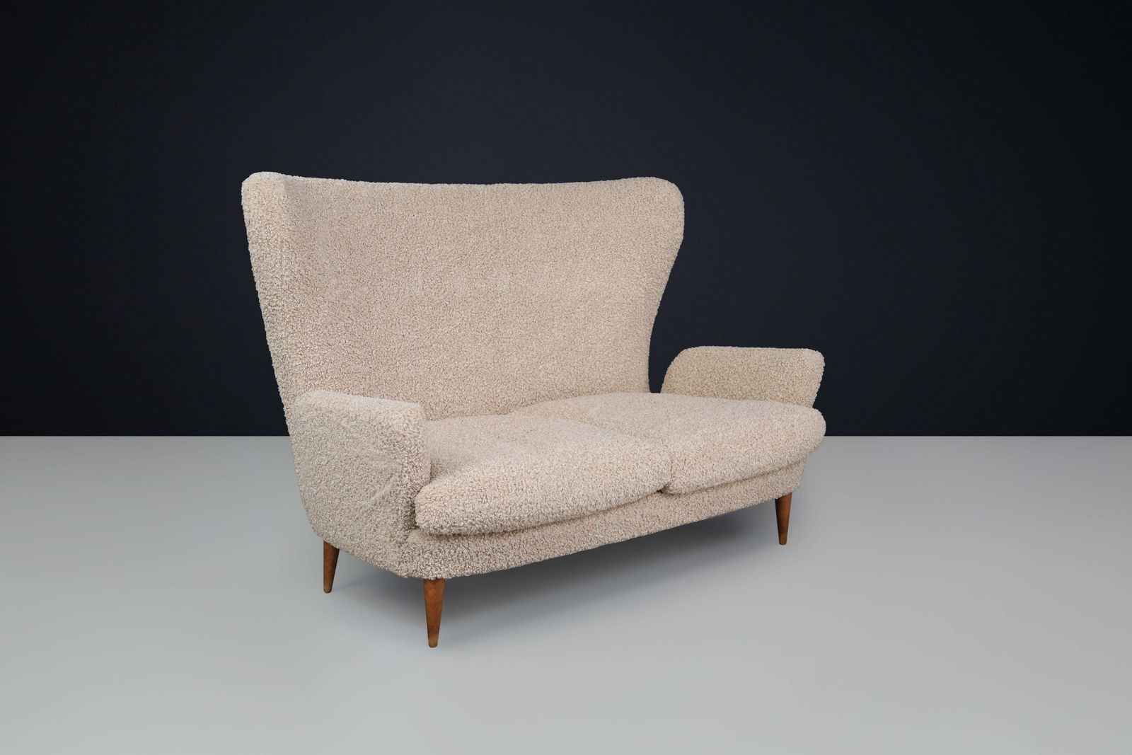 Mid Century Modern Sofa By Emilio Sala & Giorgio Madini In New Teddy Upholstery. photo Furniture