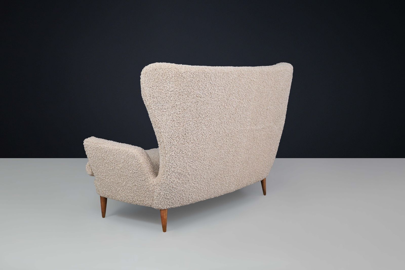 Mid Century Modern Sofa By Emilio Sala & Giorgio Madini In New Teddy Upholstery. photo vinterior