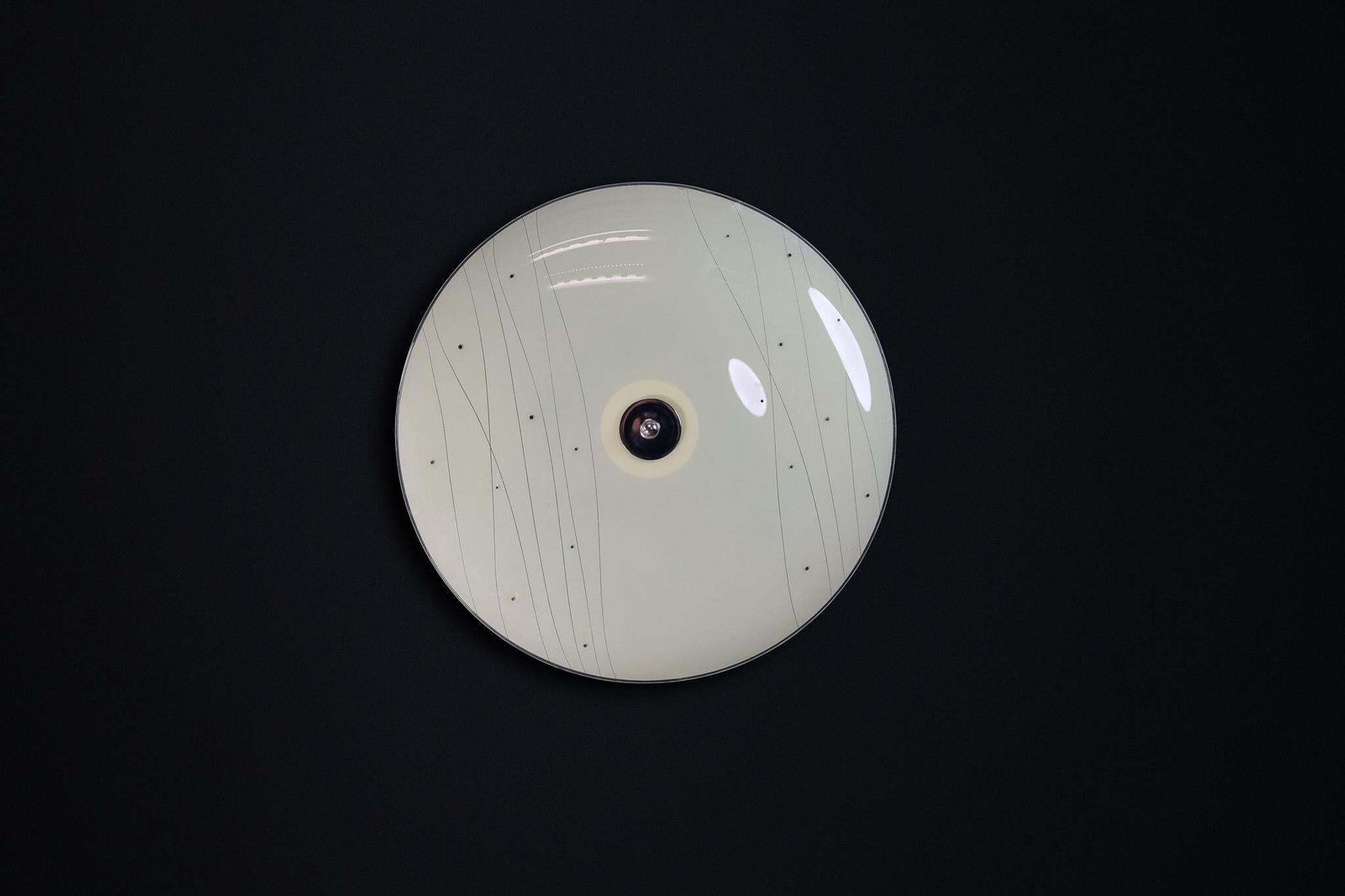 Mid Century Glass Hanging Pendant Or Wall Light Brussels World Expo 1958 (No14) photo for sale