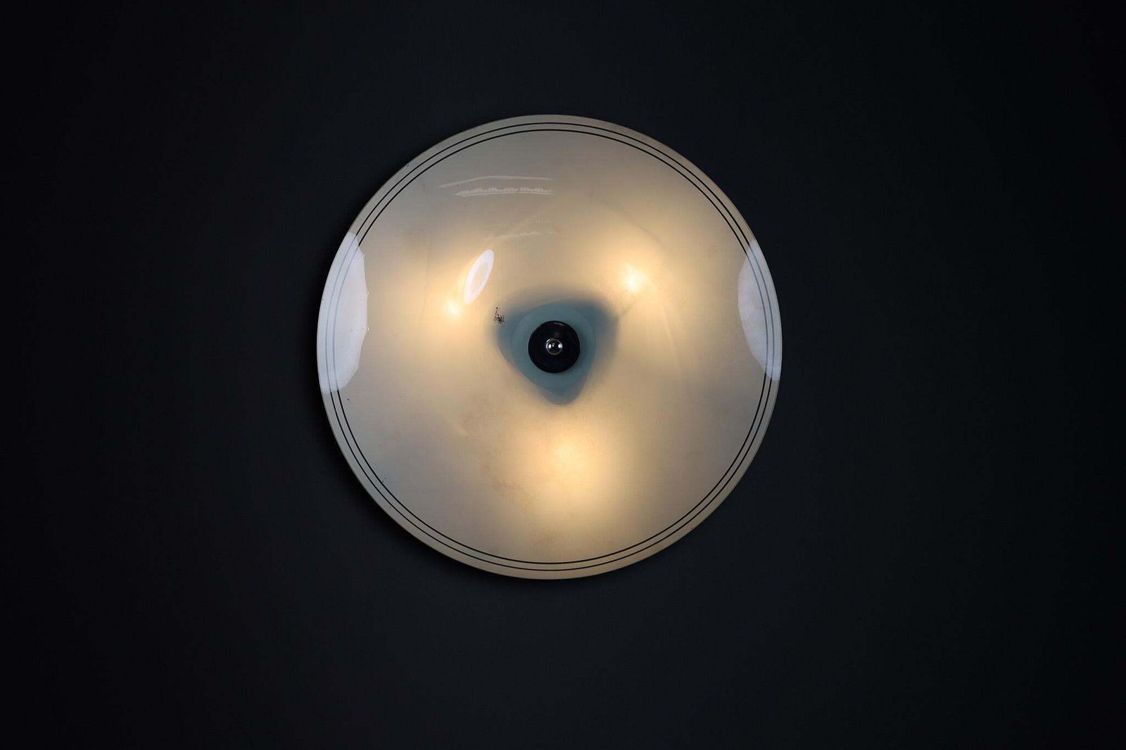 Mid Century Glass Hanging Pendant Or Wall Light Brussels World Expo 1958 (No40) photo for sale