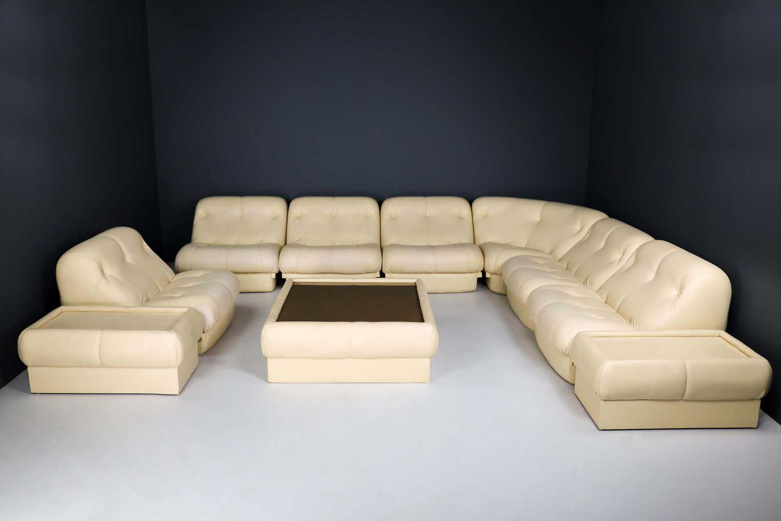 Rimo Maturi For Mimo Padova Modular Sofa Nuvolone In Leather, Italy, 1970s photo furniture