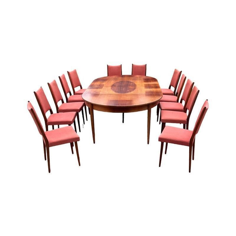 Scandinavian Rosewood Chairs Attributed To Knoll Antimott, 1950s, Set Of 12 photo for sale