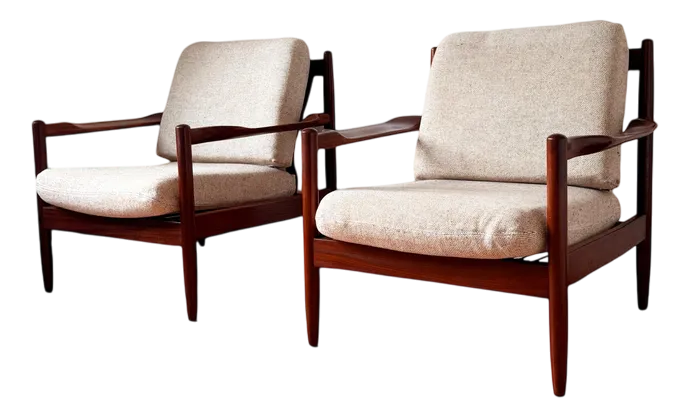 Danish Easy Chairs And Sofa In Rosewood By Grete Jalk For France & Son 1960s, Set Of 3