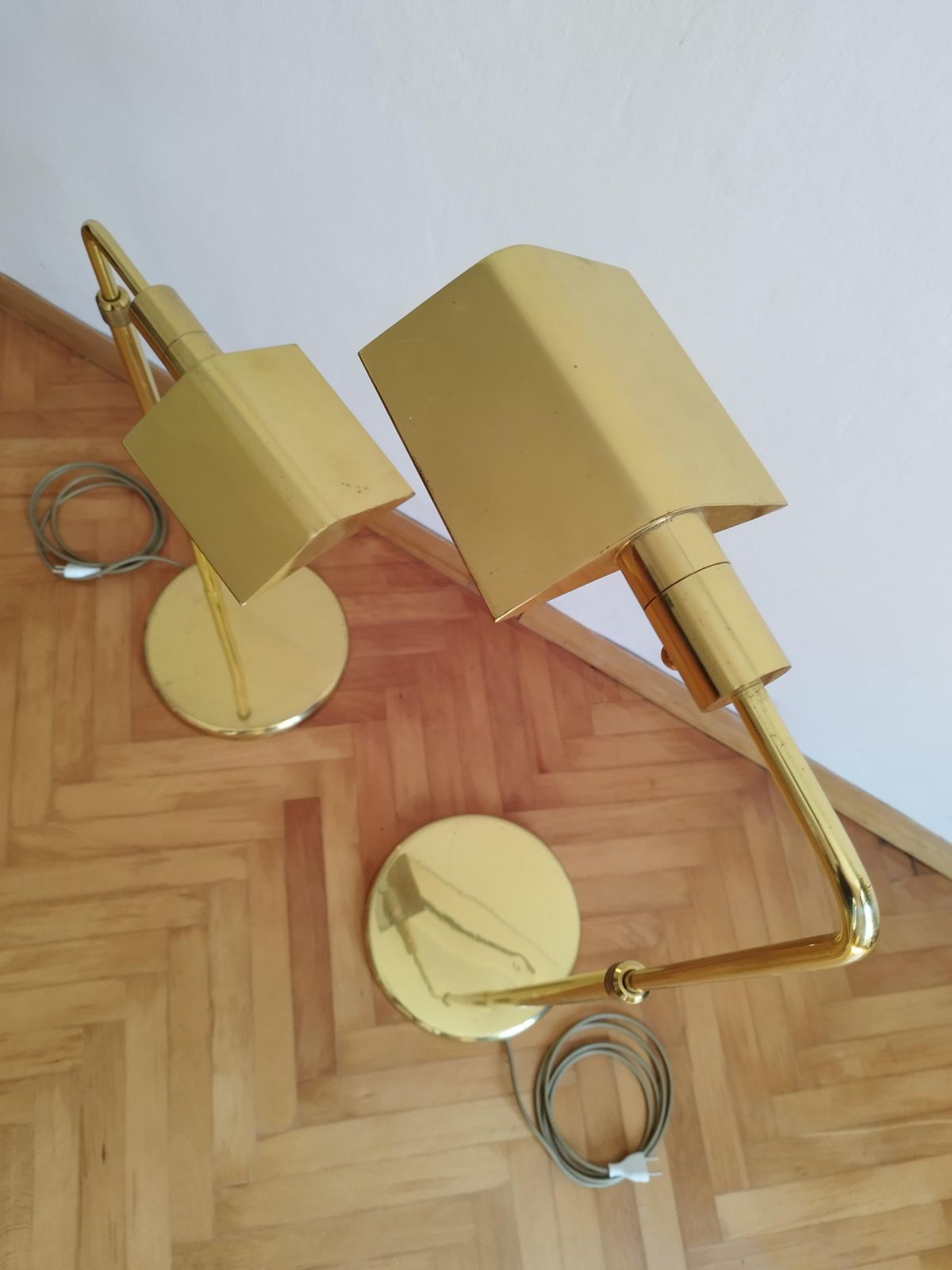 photo furniture Vintage Brass Floor Lamps By Obor Illuminazione, 1970s, Set Of 2