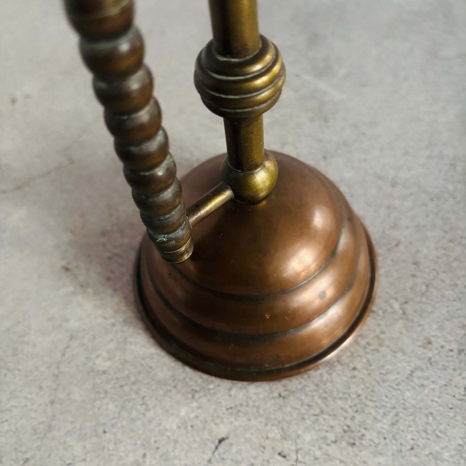 Arts & Crafts Copper And Brass Candlestick photo buy