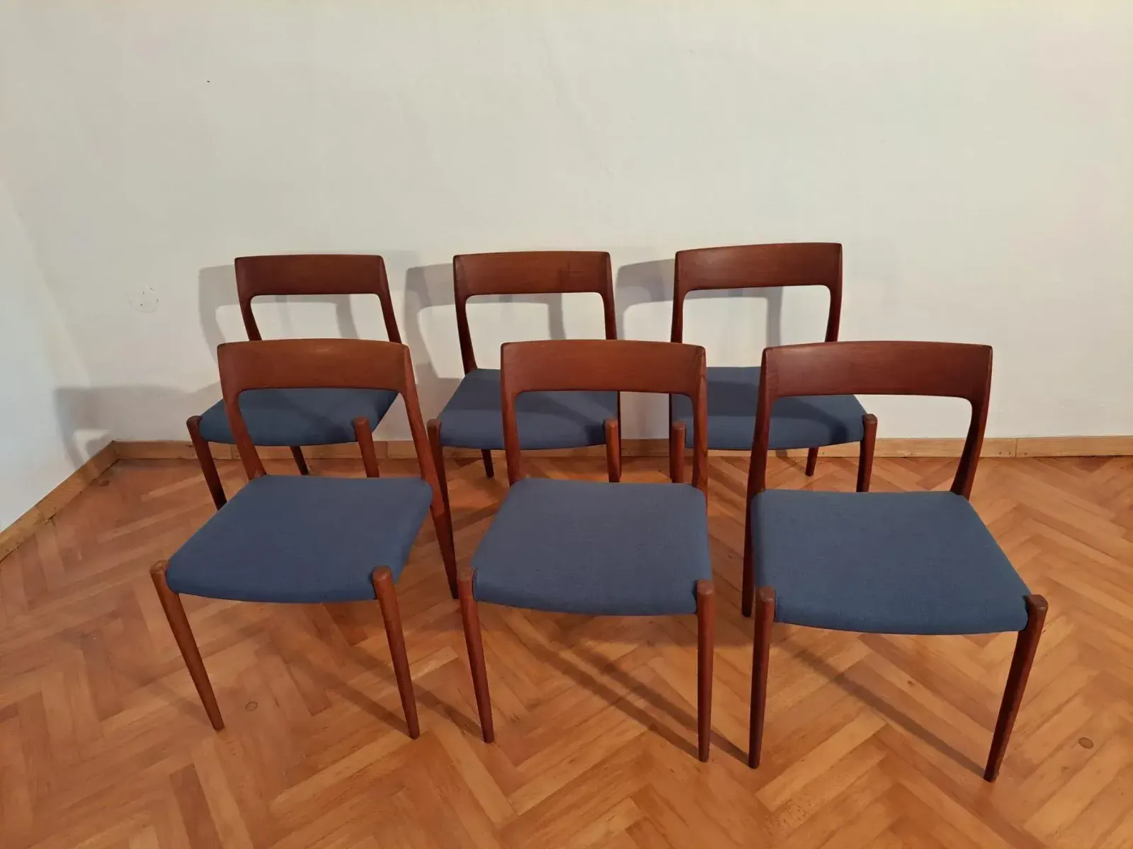 Model 77 Dining Chairs In Teak By Niels O. Møller For J.L. Møllers Møbelfabrik, 1970s, Set Of 6 photo buy