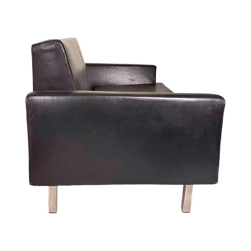 Model F410 Lounge Set In Black Leather By Theo Ruth For Artifort, 1950s, Set Of 3 photo buy