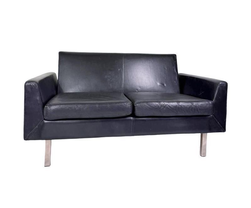photo for sale Model F410 Lounge Set In Black Leather By Theo Ruth For Artifort, 1950s, Set Of 3