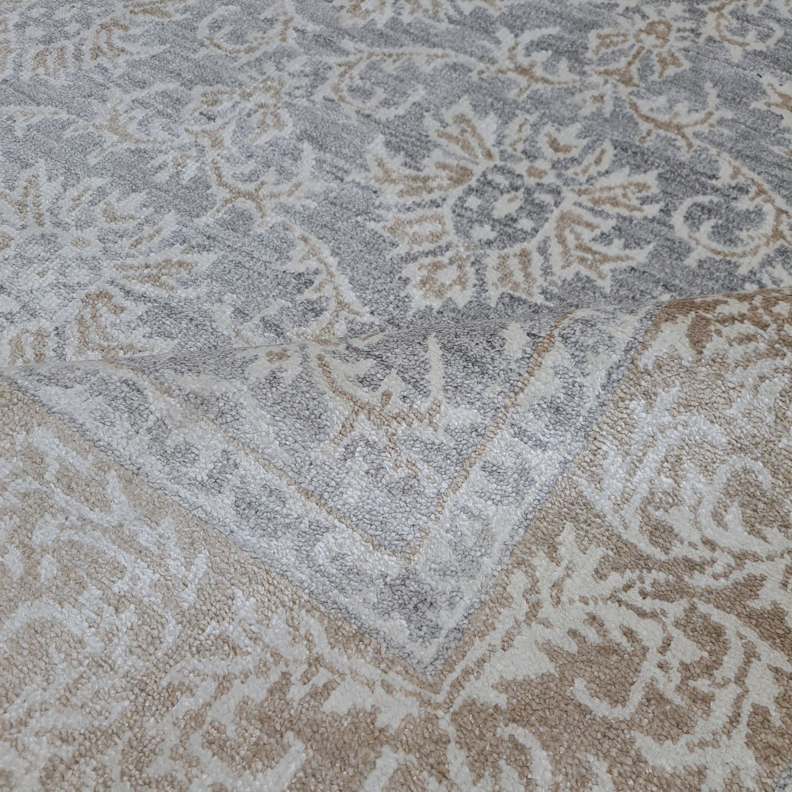 5.6x8 Ft Modern Hand Knotted Area Rug. Pure Silk Carpet. Custom Size Available photo buy