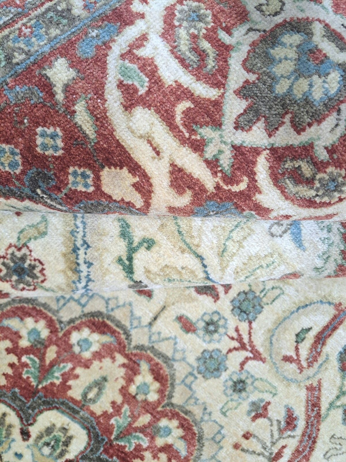 8x10 Ft Hand Knotted Rug. 100% Wool. Antique Heriz Inspired Design Carpet photo vintage