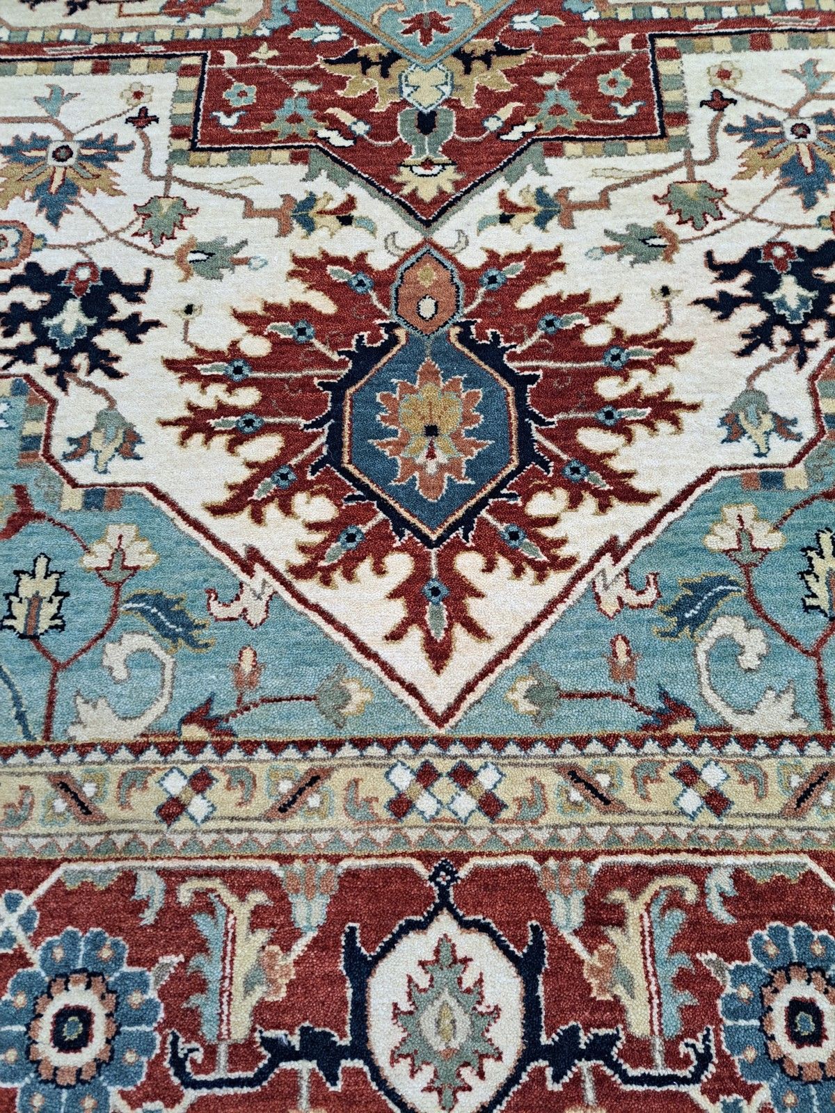 8x10 Ft Antique Heriz Inpired Hand Knotted New Rug Made Of Wool photo for sale