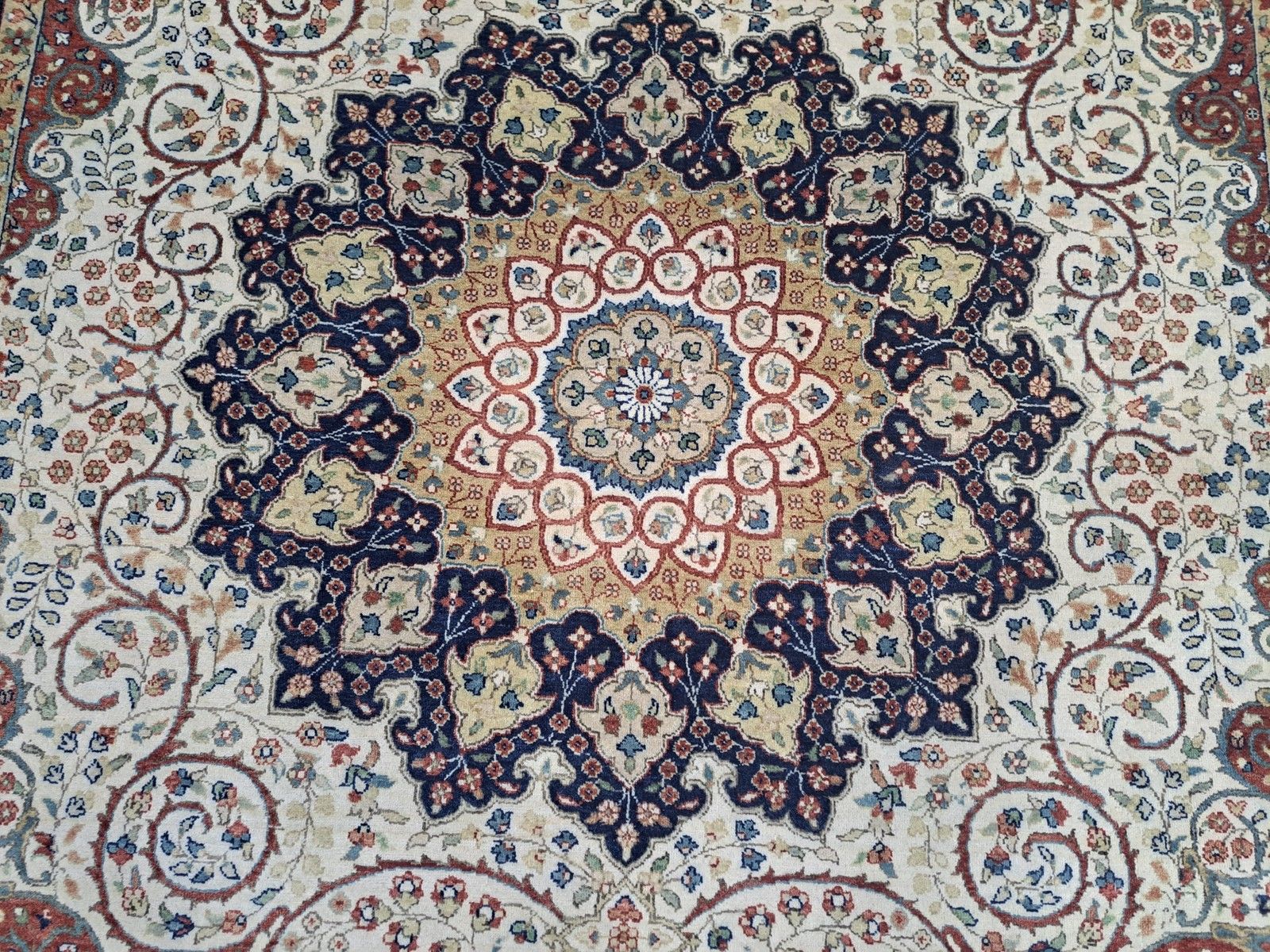 8x10 Ft Heriz Inspired Handmade Wool Rug. Antique Style Area Carpet. 100% Wool photo Textiles