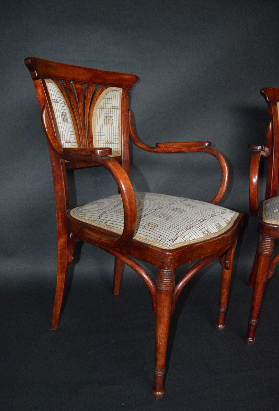 photo furniture Vienna Secession Seating Set By J&J Kohn, Austria, 1910s, Set Of 3