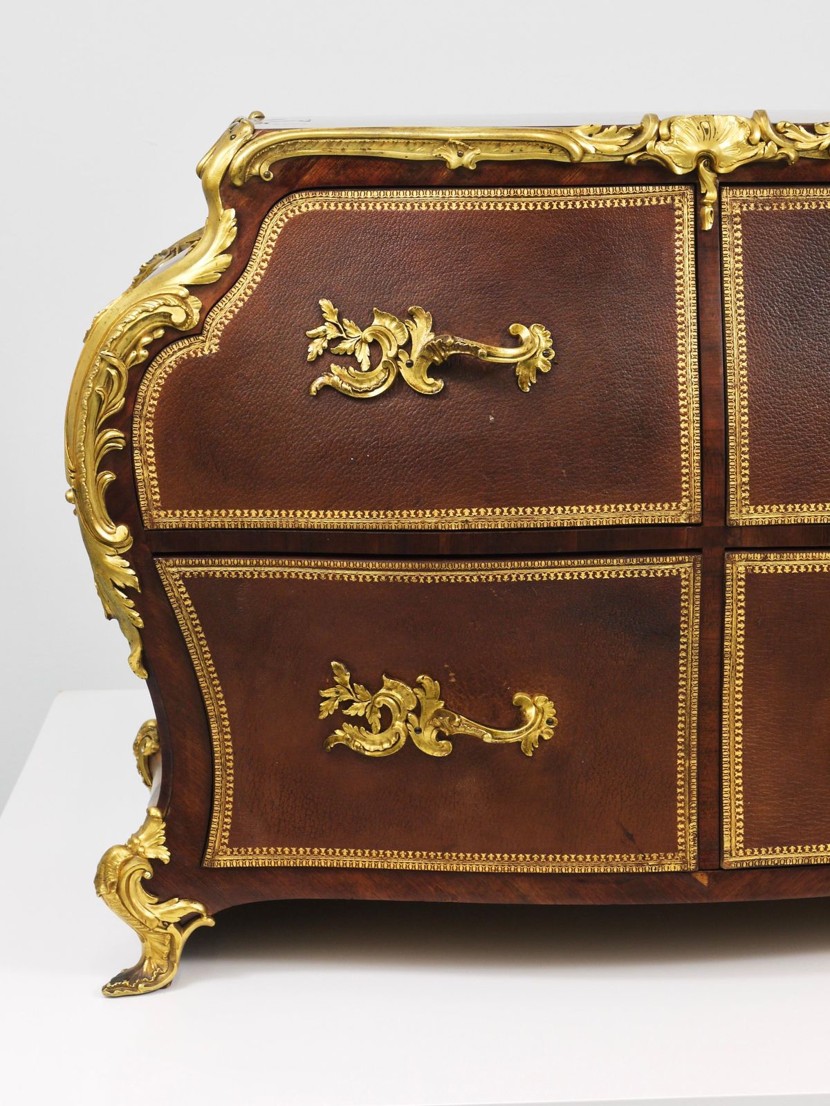 G. Durand Louis XV Bombé Commode, Marquetry, Ormolu Bronze, 1880, Paris, France photo vinterior