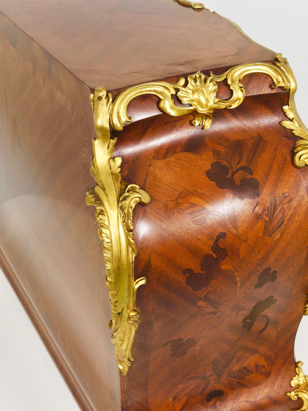 6200.0 G. Durand Louis XV Bombé Commode, Marquetry, Ormolu Bronze, 1880, Paris, France photo