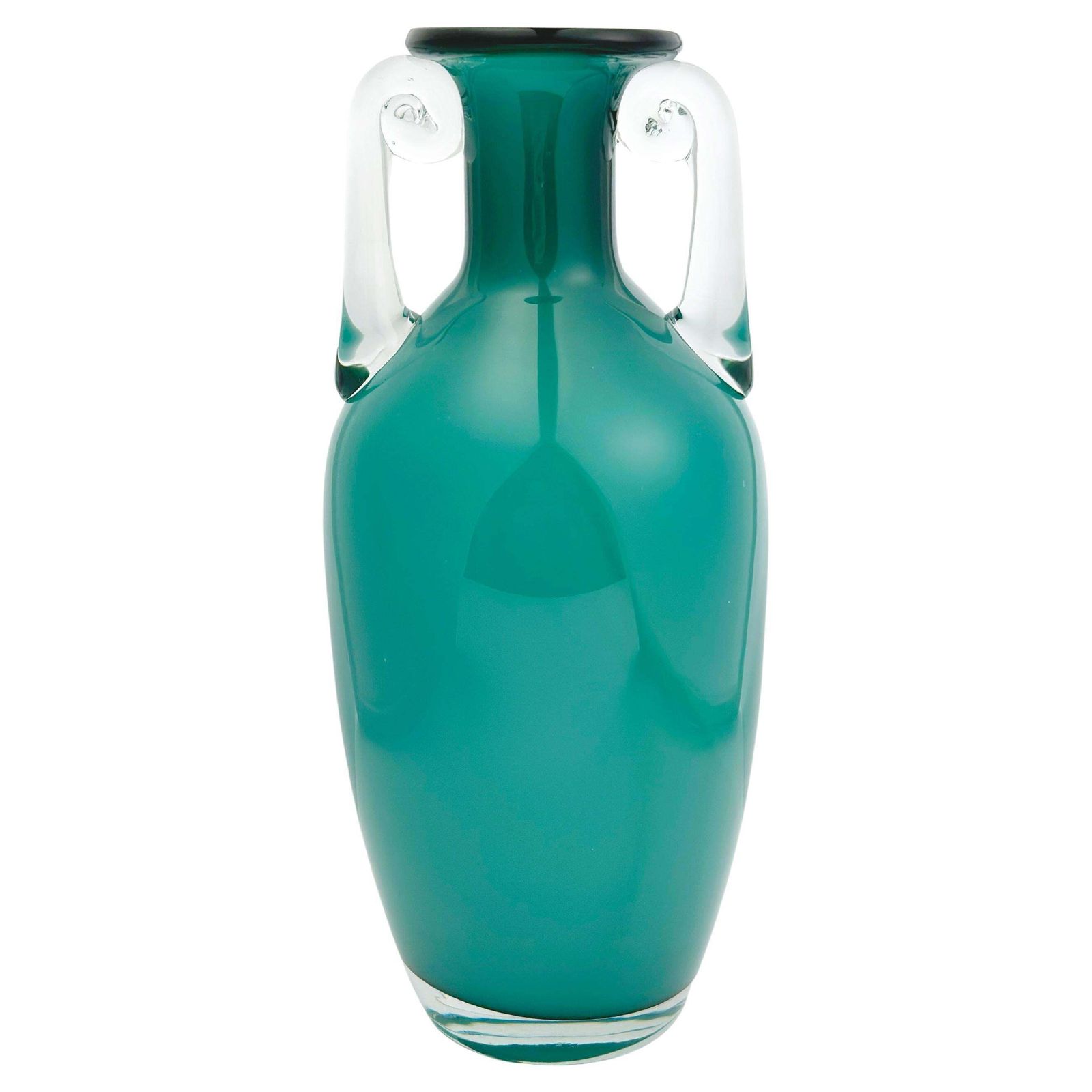 Turquoise Glass Amphora Vase By Jerzy Słuczan Orkusz For Tarnowiec, Poland 1980s